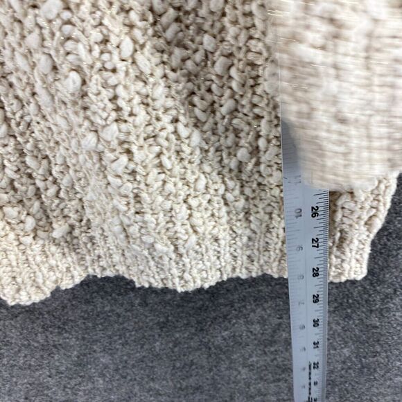Katsumi Sweater Pullover Women S Small Beige Knit Long Sleeve Round Neck Casual - Picture 8 of 9
